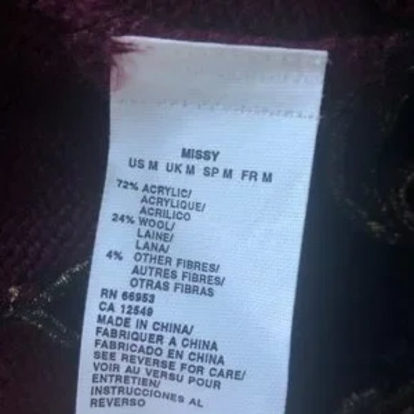 ☀Theomiles wool blend Cardigan Sweater Fleur de Lis Size M - Picture 5 of 12